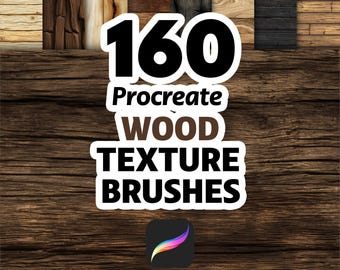 160 Realistic Wood Grain Procreate Brushes, Wooden Seamless Brush, Wooden Brushset, Procreate Wooden, Wood Texture, Wood Grain Texture