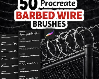 50 Procreate Stachel- und Rasiermesser-Drahtbürsten, Zaundraht-Elemente, scharfes Draht-Set