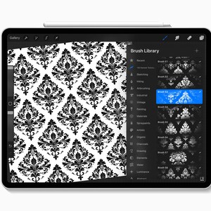 100 Damask Procreate Brushes, Luxury Procreate, Baroque Texture ...