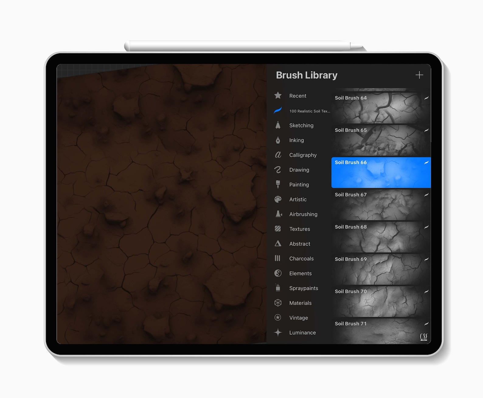 100 Realistic Soil Procreate Brushes, Ground Procreate, Soil Brushset ...