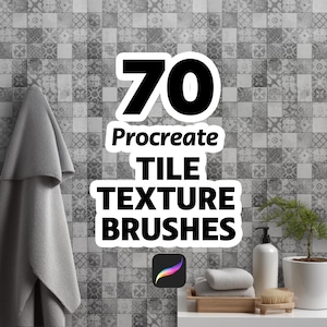 70 Procreate タイルテクスチャブラシ、Procreate タイル、モザイクブラシ、デジタルタイルブラシ、インテリアデザイン Procreate、Procreate インテリア