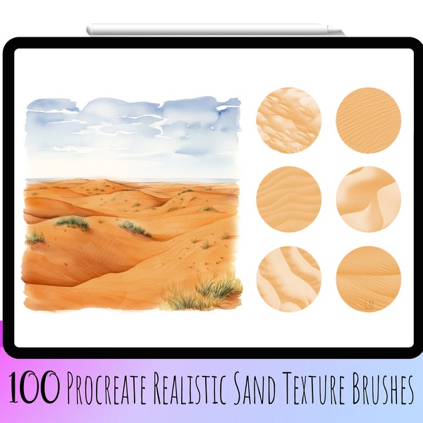 100 Realistic Sand Texture Procreate Brushes, Procreate Desert, Desert Texture, Dunes Procreate, Sandy Soil Procreate, Beach Sand Texture