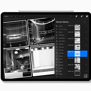 150 Procreate Concert Stage Background Stamps, Music Venue Scenes, Live ...