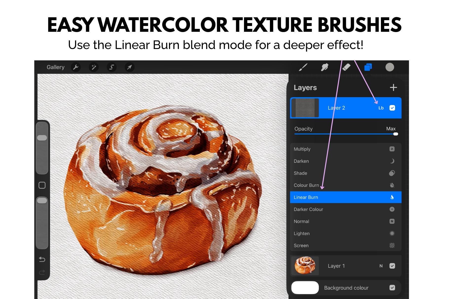 150 Procreate Watercolor Paper Texture Brushes for Realistic Paint ...
