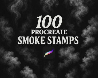100 Procreate Smoke Stamp Brushes,Smoke Stamp Set,Smoke Brush,Digital Smoke Brushes,Smoke Stamp, Smoke Cloud Stamp, Procreate Realism