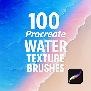 100 Realistic Water Procreate Brushes, Liquid Brush, Abstract Brush,Water Texture Brush,Procreate Water Drop, Water Drop Procreate