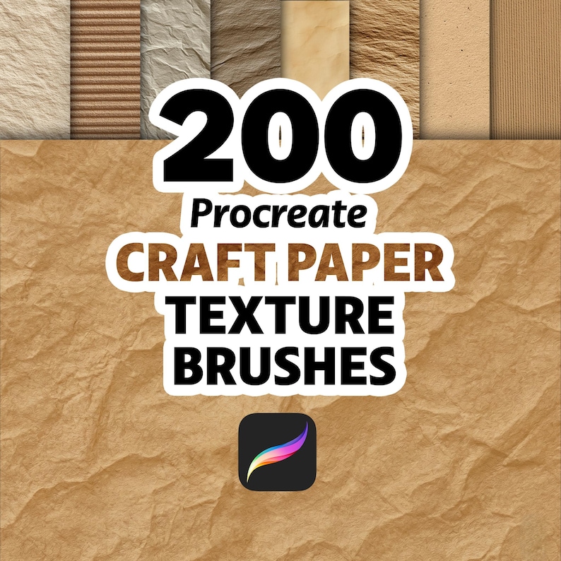 200 Procreate Craft Paper Texture Brushes for Realistic Paper Effect ...