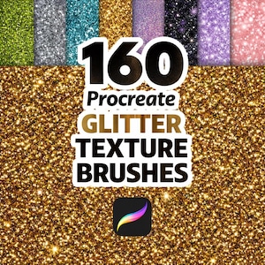 160 realistische glittertextuur voortplanten penselen, glittereffect, glittertextuur, glanzend penseel, glittertextuur, glitterpatroon, glittereffect