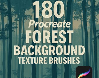 180 Procreate Forest Background Brush, Procreate Forest, Procreate Background, Nature Brush, Forest Brushset, Forest Texture,Trees Procreate