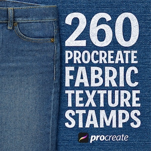 260 Procreate Fabric Texture Stamp, Knit Procreate, Procreate Clothes Stump, Procreate Fabric Brushes, Procreate Clothing, Procreate Fashion