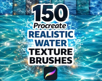 Procreate Water Realistic Brushes, Liquid Brush, Abstract Brush,Water Texture Brush,Procreate Water Drop, Water Drop Procreate