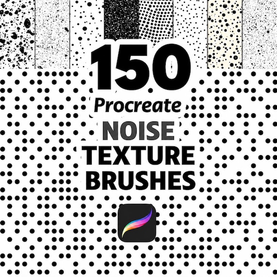 180 Procreate Noise Texture Brush, Manga Texture, Procreate Grain, Polka Dots, Noise Effect, Soft Texture
