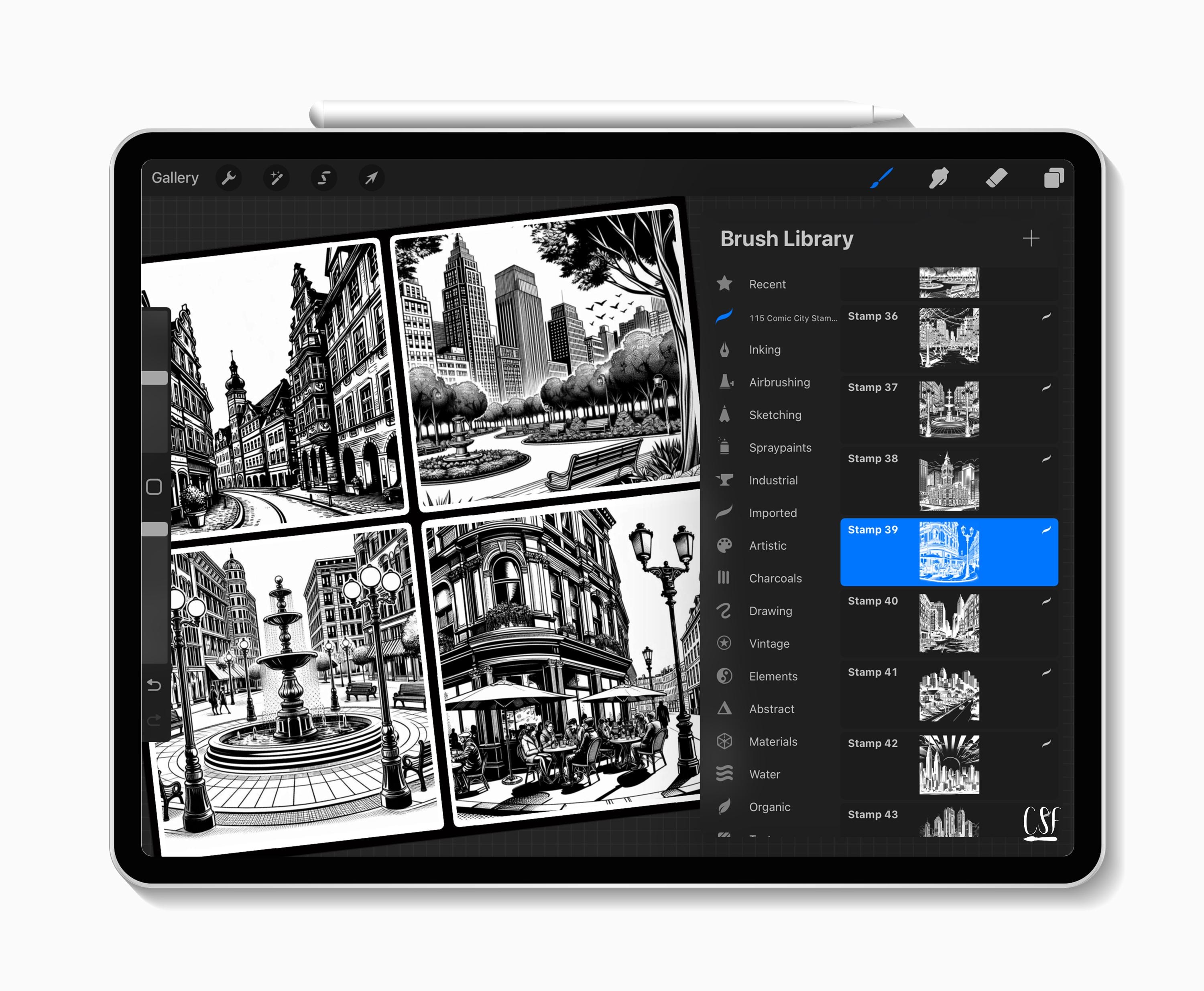 115 Procreate Comic City Stamps for Urban Superhero Scenes, Comic Book ...