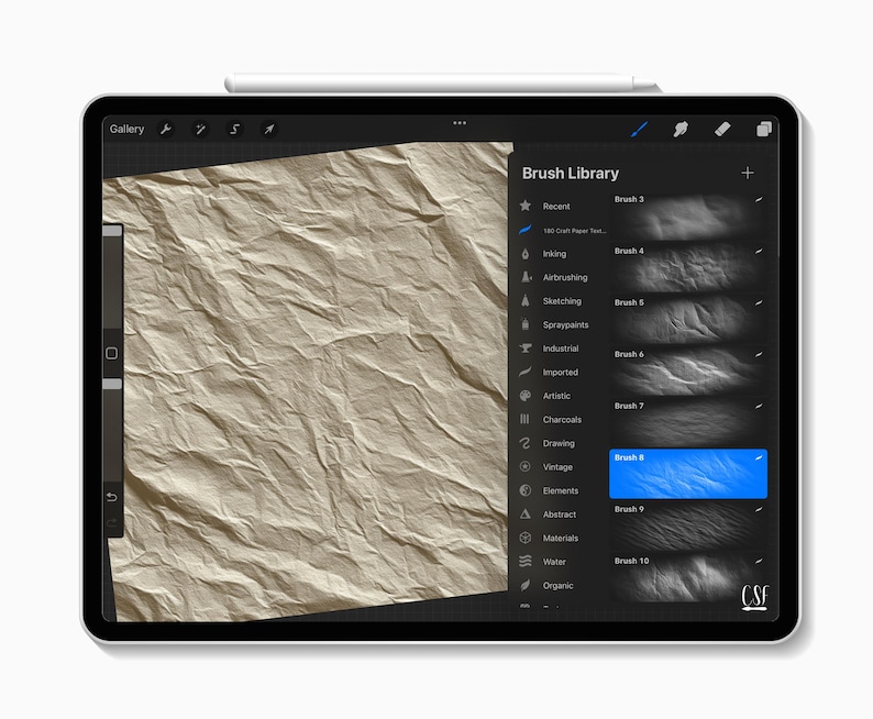 200 Procreate Craft Paper Texture Brushes for Realistic Paper Effect ...