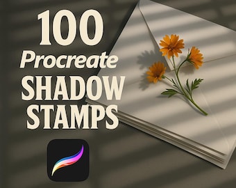 100 Procreate Shadow Stamp Brushes, Shadow Stamp Set, Shadow Brushes, Window Shadow Procreate, Shadow Stamp, Shadow Overlays Stamp