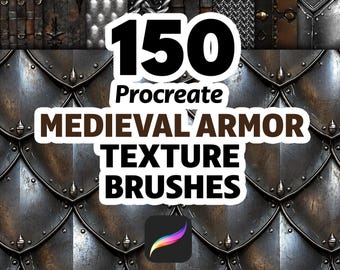 Procreate Armor Texture Brushes for Medieval and Sci-Fi Art, 150 Realistic Metal Surface Brushes