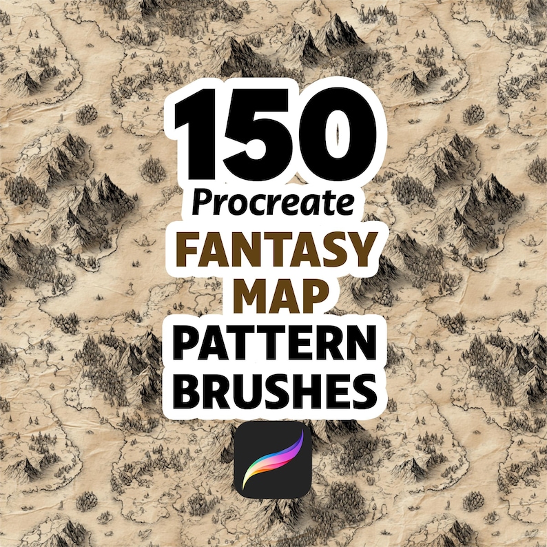 Procreate Map. House 150 Procreate Fantasy Map Pattern Brushes for RPG Worldbuilding ...