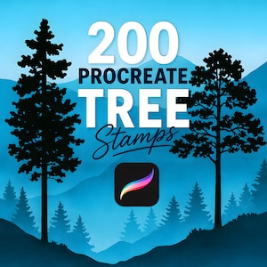 200 pinceaux pour arbre Procreate,Jeu d'estampes Arbres,Pinceaux pour arbre,Procréer la nature,Jeu d'estampes botanique,Pinceaux d'arbre numériques,Brosse arbre Procreate