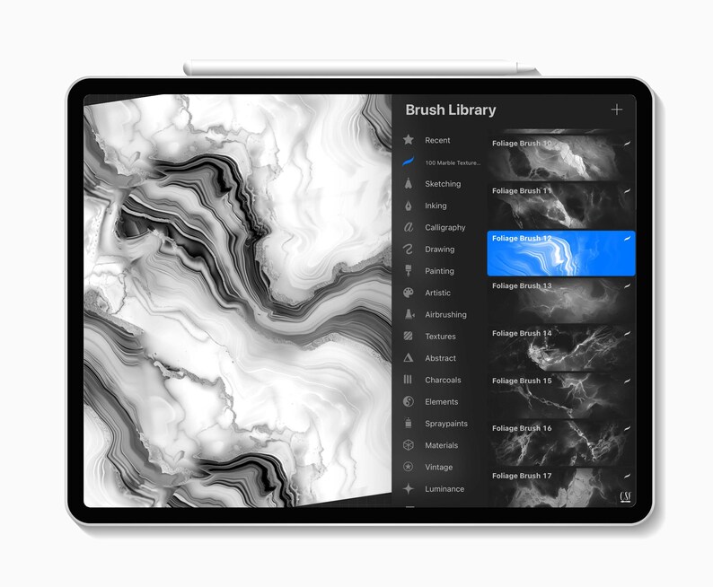 640 pinceles de texturas para interiores para Procreate, texturas de madera, baldosas, mármol, piedra y ladrillo, conjunto de pinceles para diseño arquitectónico y decoración del hogar. imagen 7