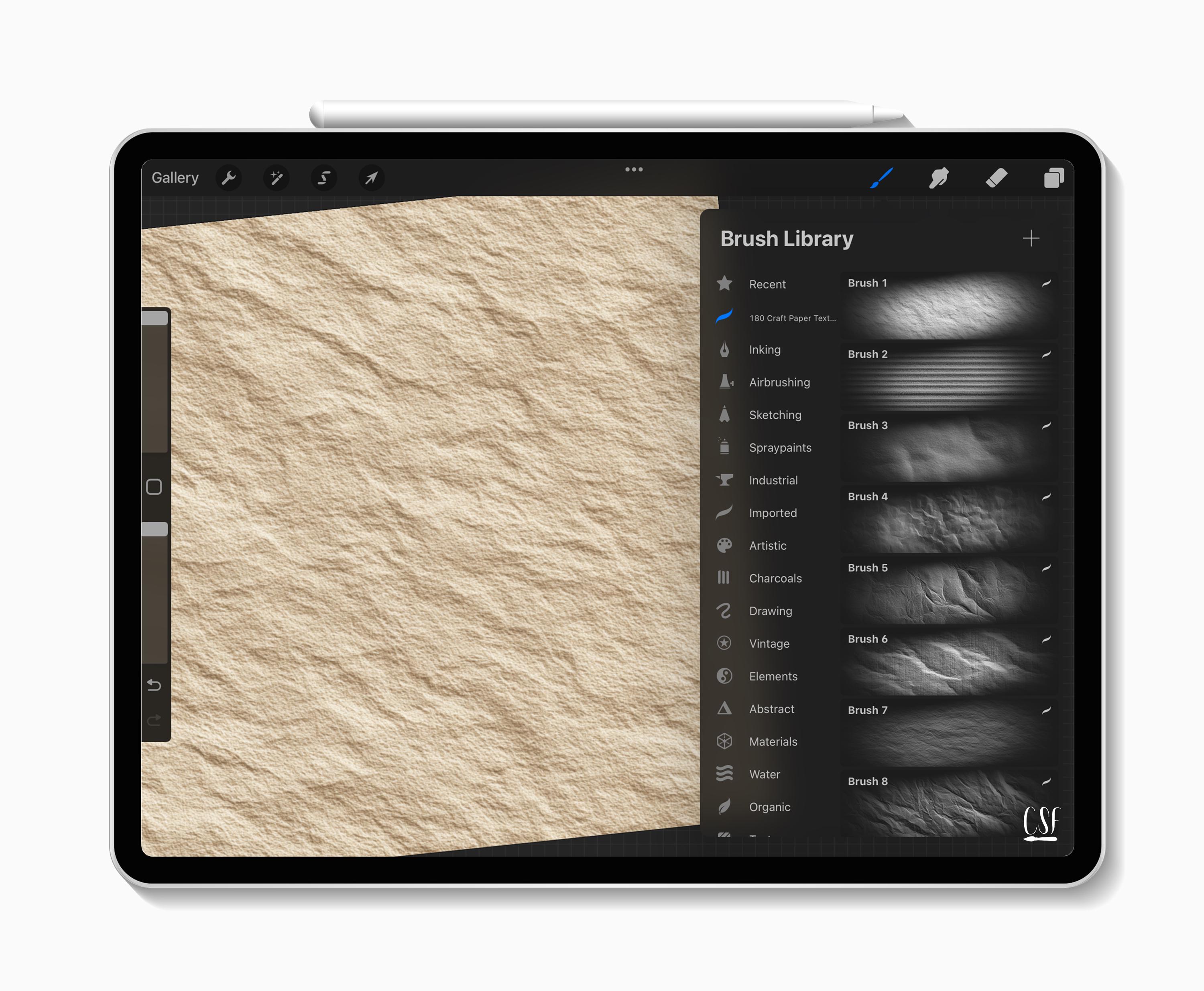 200 Procreate Craft Paper Texture Brushes for Realistic Paper Effect ...
