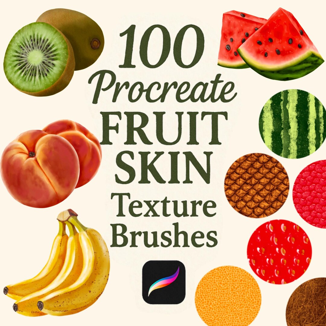 100 Procreate Fruit Texture Brushes, Procreate Fruits, Procreate Food ...