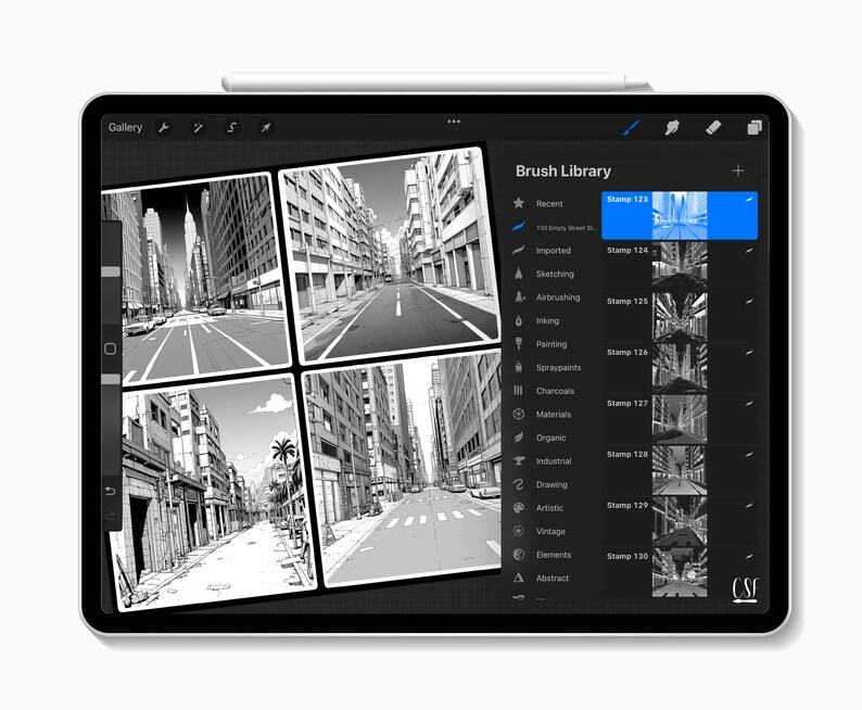 Procreate Empty Screen 130 Procreate Empty Street Stamps, Anime Background, Urban Scene ...
