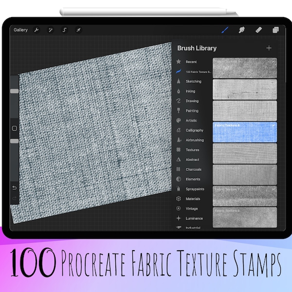 100 Procreate Fabric Texture Stamp, Knit Procreate, Procreate Clothes Stump, Procreate Fabric Brushes, Procreate Clothing, Procreate Fashion