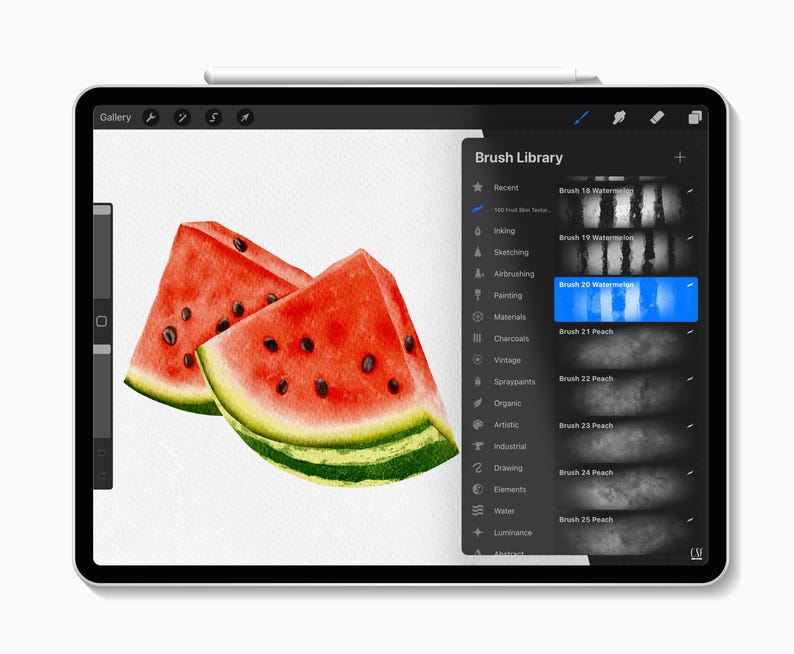100 Procreate Fruit Texture Brushes, Procreate Fruits, Procreate Food ...