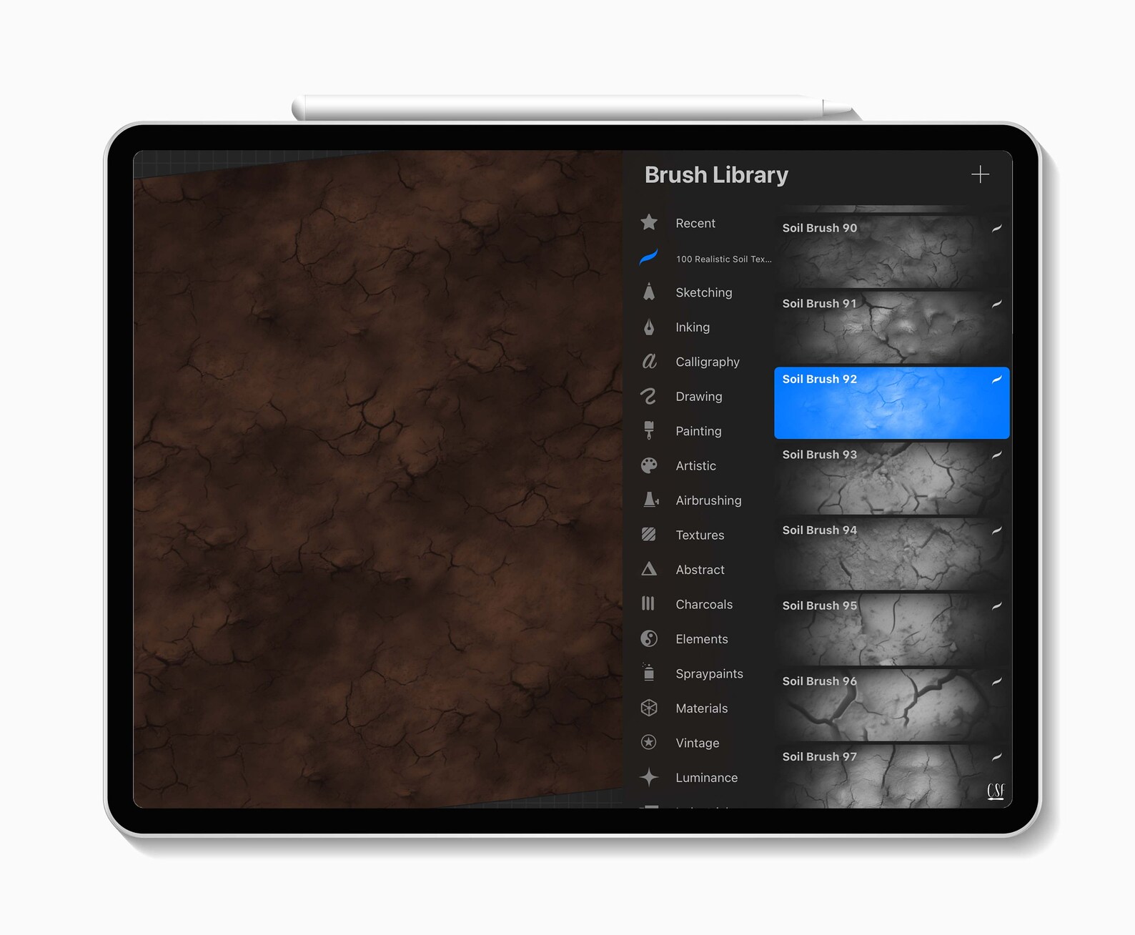 100 Realistic Soil Procreate Brushes, Ground Procreate, Soil Brushset ...
