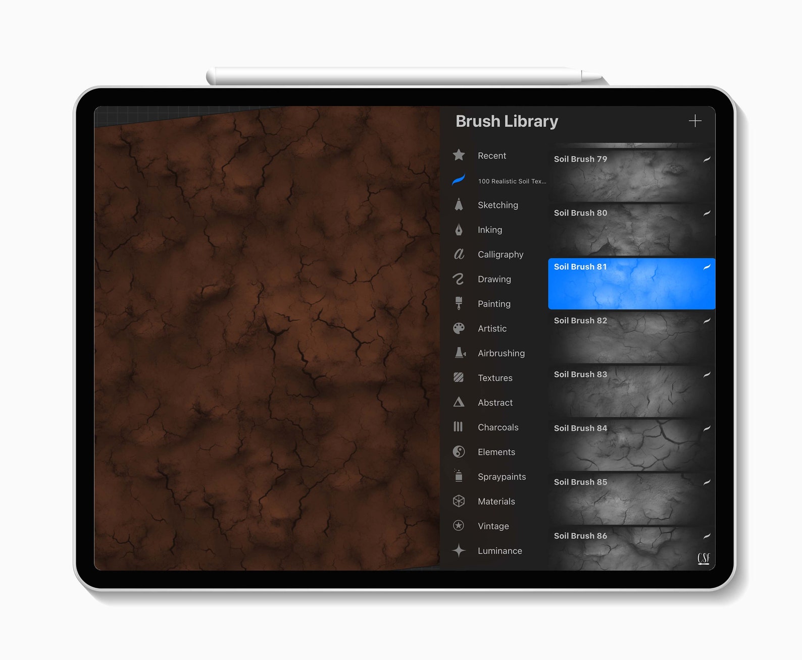100 Realistic Soil Procreate Brushes, Ground Procreate, Soil Brushset ...