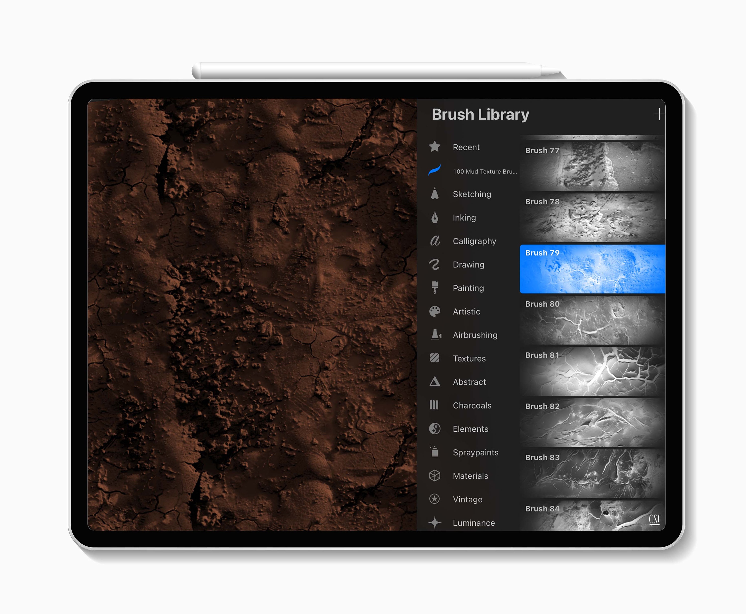 Procreate Mud Texture Brushes, Dirt Ground Texture Brushes Procreate ...