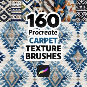 160 Carpet Procreate Brushes, Fabric Brushes,Procreate Fabric, Seamless Pattern, Procreate Texture, Procreate Rug, Abstract Procreate
