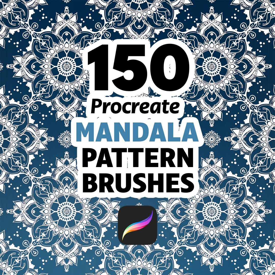 150 Procreate Mandala Pattern Brushes for Intricate Design, Zentangle ...