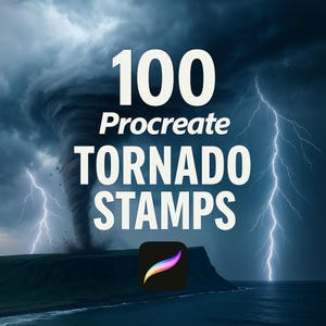 100 Procreate Tornado Stamp Brushes, Tornado Stamp Set,Tornado Brushes,Procreate Nature, Digital Tornado Brushes,Tornado Procreate Brush