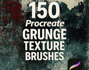 150 Realistic Grunge Procreate Brushes, Distressed Texture, Grungy Brush, Grain Brush, Stains Brush, Procreate Grain, Sufrace Texture
