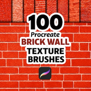 100 pinceles realistas de pared de ladrillo para Procreate, pincel de textura de ladrillo, Procreate Architect, pincel de pared de ladrillo, pincel de pared para Procreate