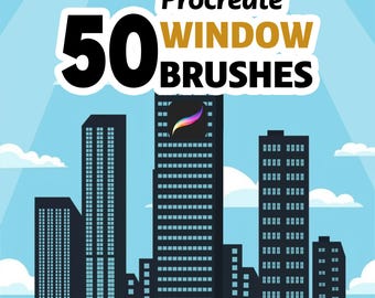50 pinceaux pour fenêtre Procreate pour la conception d'architecture, l'illustration de paysage urbain, les détails de construction et les projets de dessin urbain