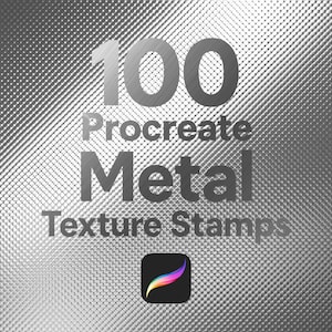 100 Procreate Metal Texture Stamp, Chrome Procreate, Platinum Procreate, Metallic Gold Procreate, Procreate Silver, Procreate Metallics