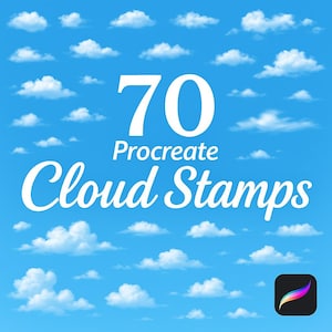70 Procreate Cloud Stamp Brushes, Cloud Stamp Set, Cloud Brushes,Digital Cloud Brushes,Cloud Stamp,Procreate Cloud brush set,Procreate Cloud