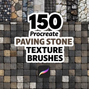150 Procreate Paving Stone Texture Brushes for Realistic Ground Surfaces, Brick Pavement, Urban Design and Architectural Art
