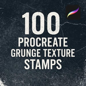 100 Procreate Grunge Stamp, Grunge Stamp Set,Grunge Texture Brushes, Distressed Texture, Procreate Grain, Procreate Grainy,Procreate Texture