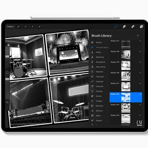 150 Procreate Concert Stage Background Stamps, Music Venue Scenes, Live ...