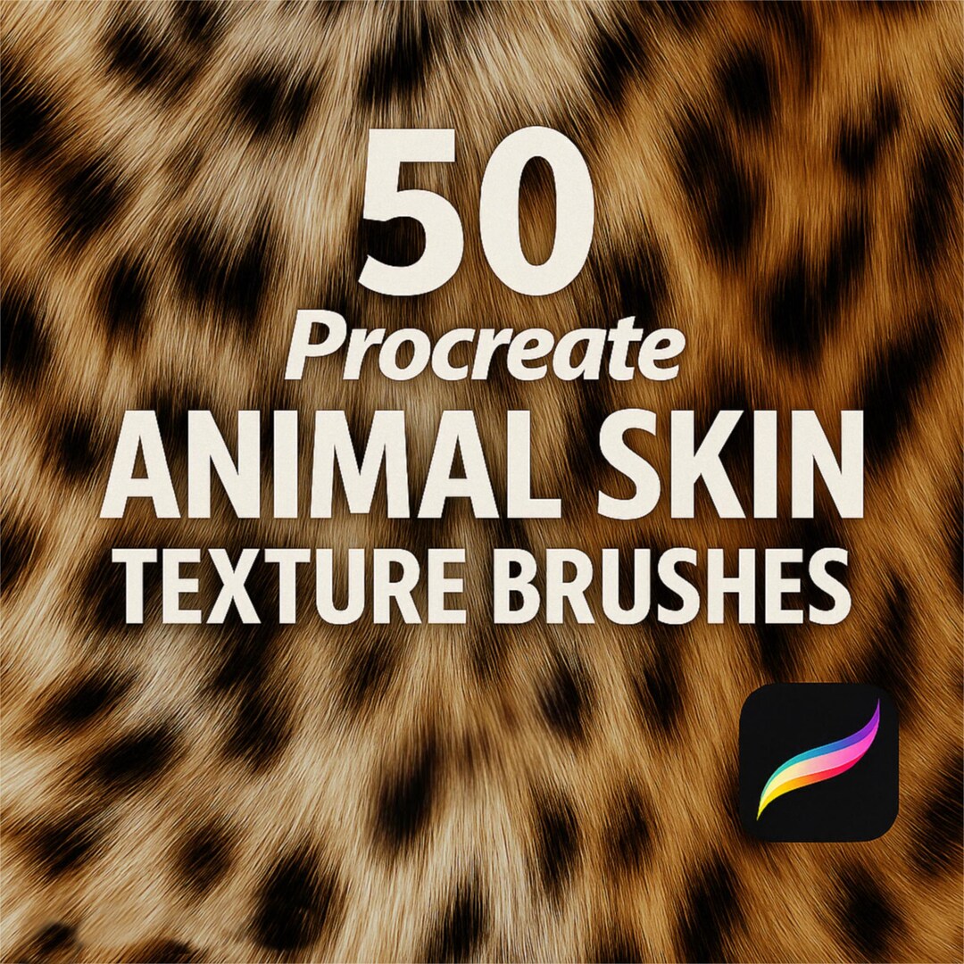 50 Procreate Realistic Animal Texture Brushes, Leopard Tiger Zebra ...