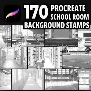 170 Tampons Procreate School Room, Procreate Classroom, Anime Procreate, Manga D'action, Arrière-plan Procréer, Bandes Dessinées