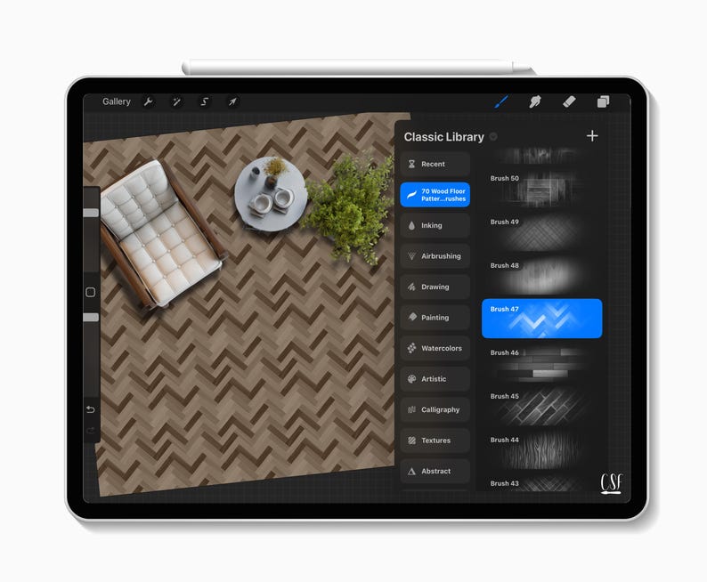 70 Procreate Wood Floor Texture Brushes, Procreate Wooden Floor ...
