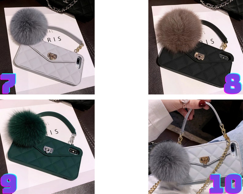 Luxurious Brand Portable With Fox Hairball Phone Case For Iphone 12 Mini 12 Pro Max 11 Pro X Xr Xs Max 7 8 P For P30 40 Mate30 P