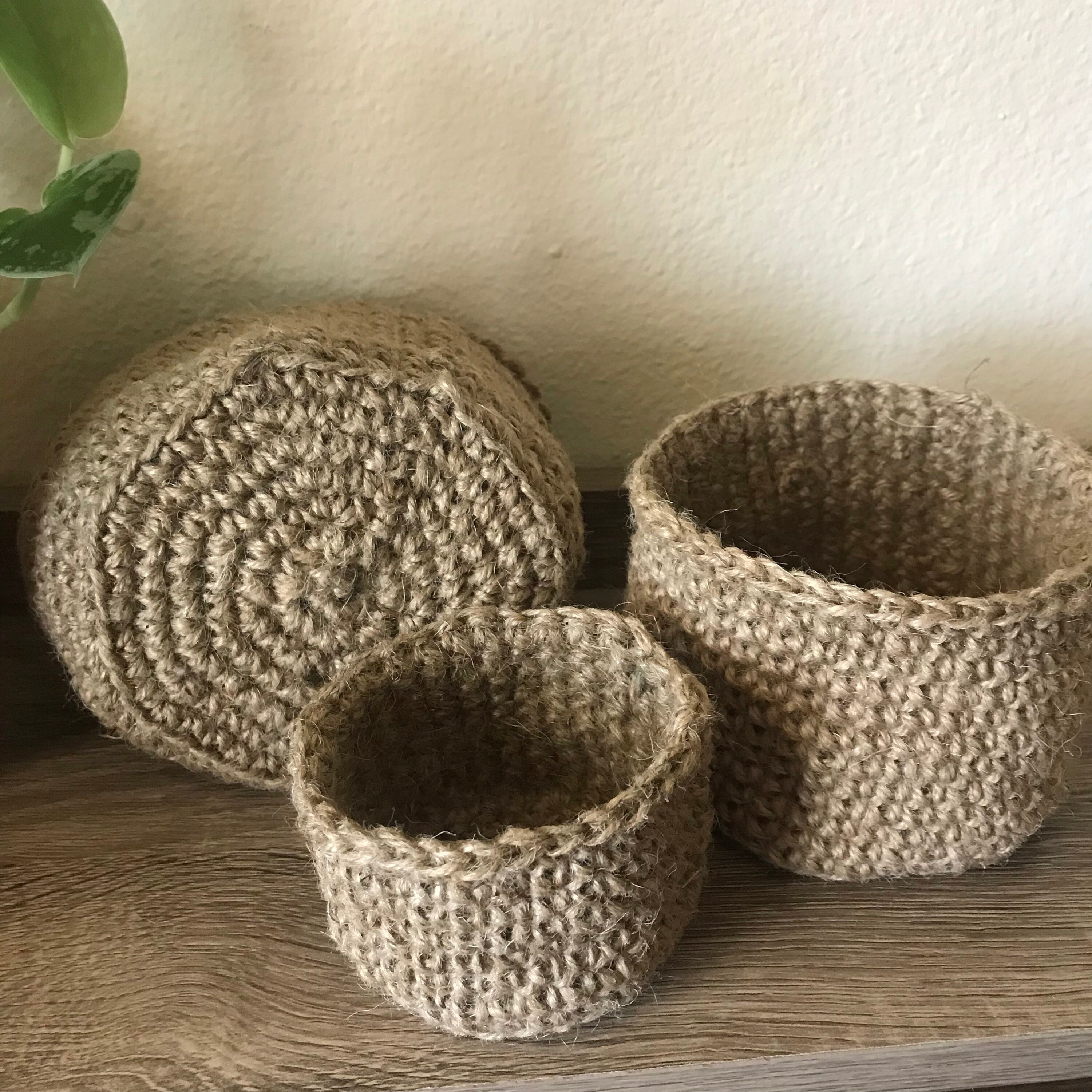 Cestas tejidas de cordel estilo Boho juego de 3 cestas de | Etsy