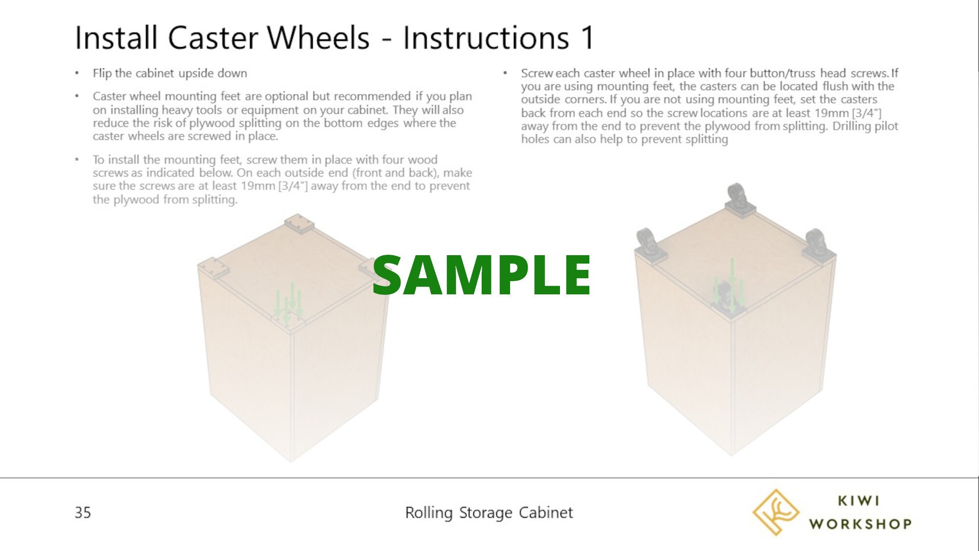 Rolling Storage Build Plans Etsy