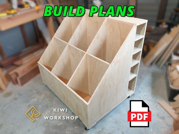 Mobile Wood Storage Cart Build Plans Etsy UK