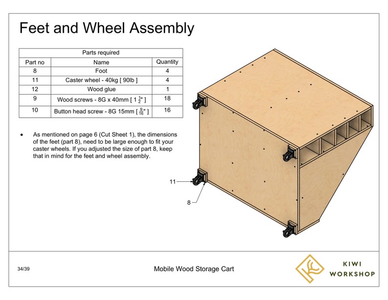 Mobile Wood Storage Cart Build Plans image 8
